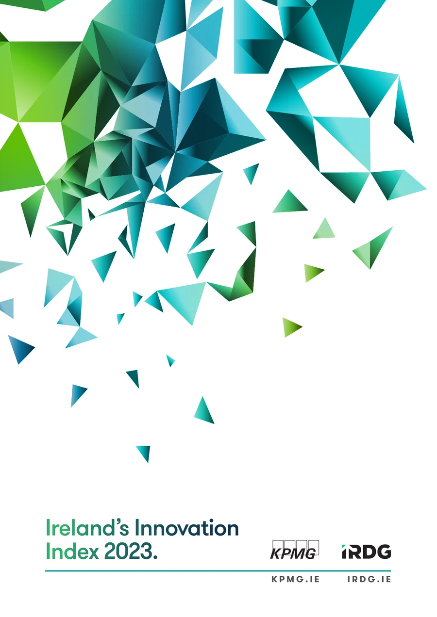 Cover of Ireland's Innovation Index 2023, published by IRDG with KPMG.